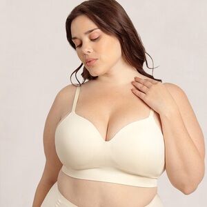 Truekind Supportive Comfort Wireless Shaping Bra in Light tan